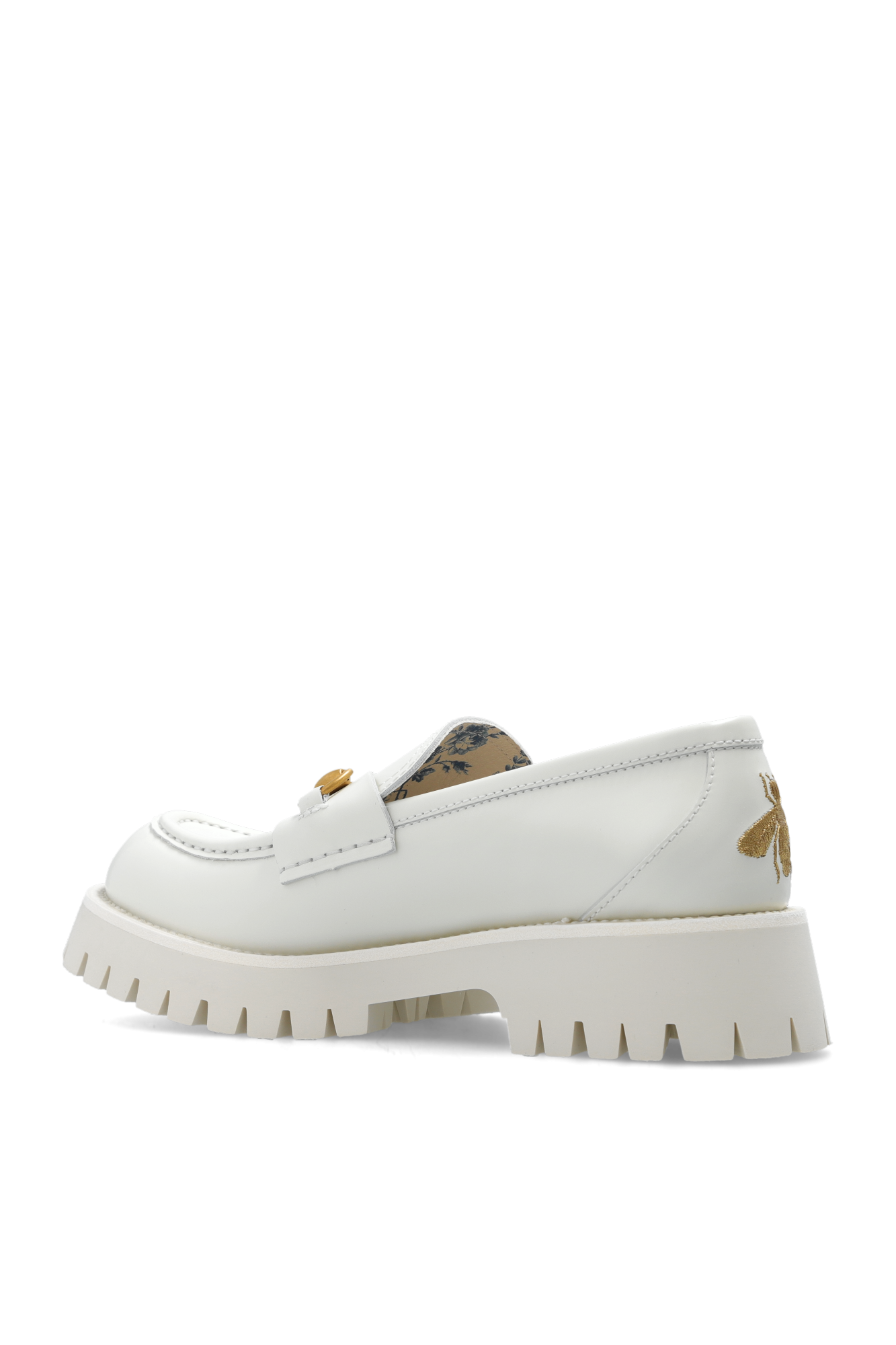 Gucci hot sale white loafer